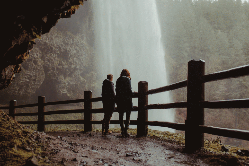 Waterfall Engagement Photos