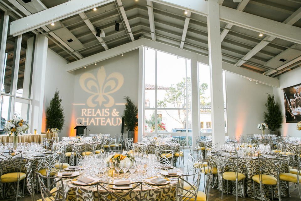 The main hall of the wedding venue Seventh & Dolores in Carmel.