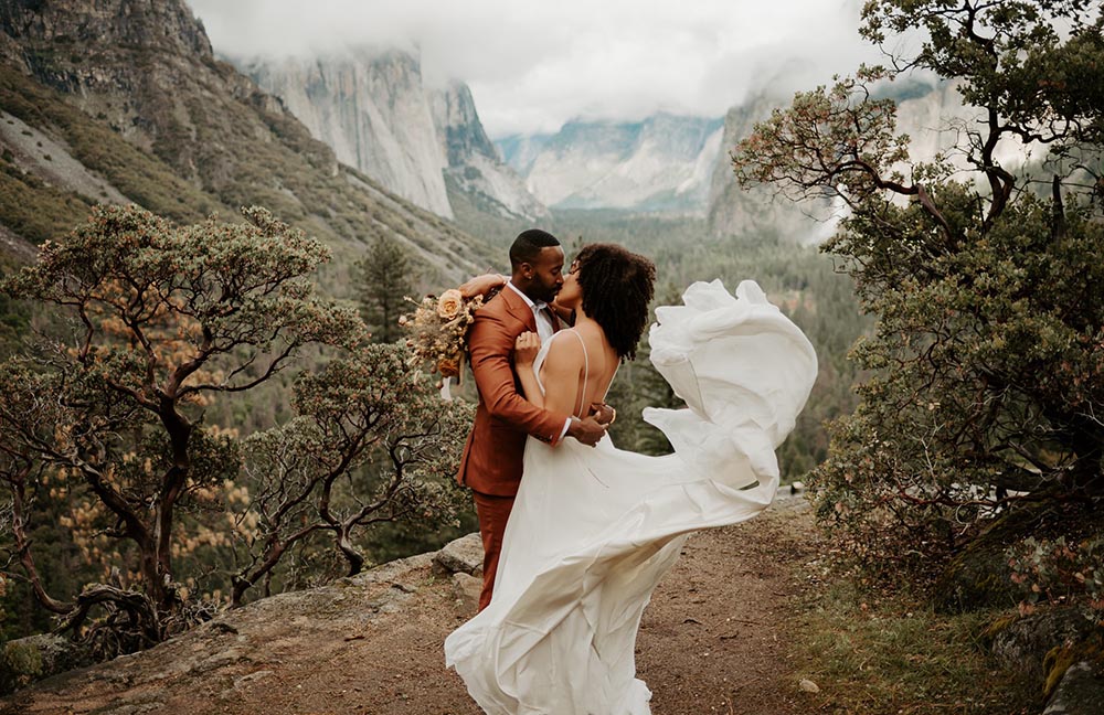 Kissing Couple at Yosemite
