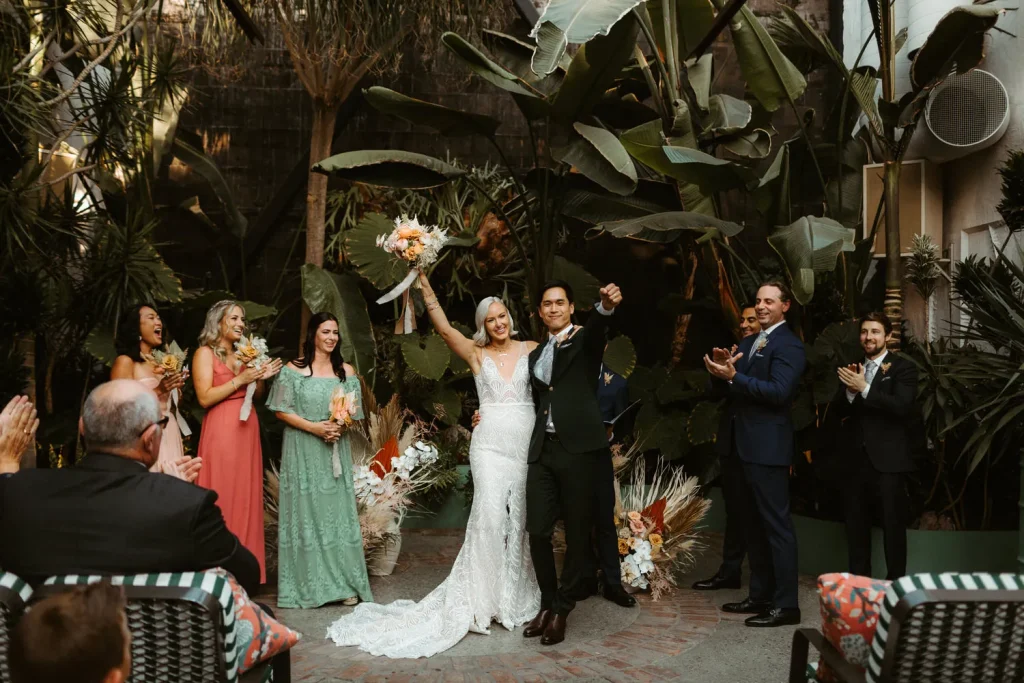 wedding ceremony at grass room los angeles