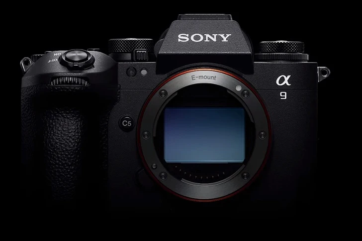Sony A9 III Promo Image on Black Background